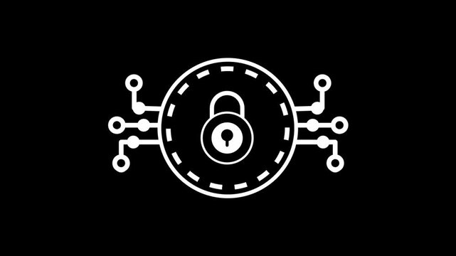 Features a protective lock within a digital ring representing powerful cybersecurity designed to guard sensitive information across worldwide technological environments.