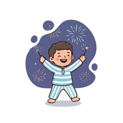 Fireworks Light Up the Eid Night