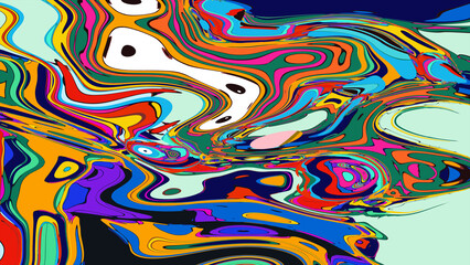 Abstract Fluid and liquid background with colorful splashes
