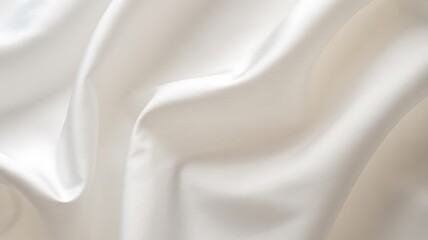 Soft white fabric texture with gentle folds. Vector
