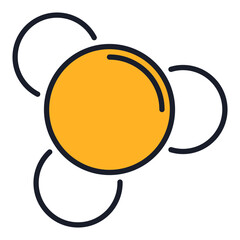 Chemical molecular formula vector simple colored icon or sign