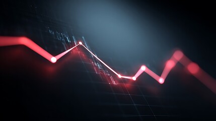 Stock trading glowing line chart futuristic finance abstract design