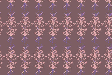 Organic paisley with leafy vines and earthy florals, ideal for natural style textiles, wallpapers, boho packaging