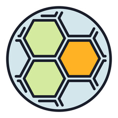 Chemistry Round vector colored icon or design element