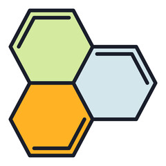 Simple Chemical Formula vector Chemistry colored icon or sign