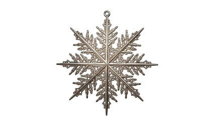 Elegant Silver Snowflake Ornament for Festive Holiday Decor.