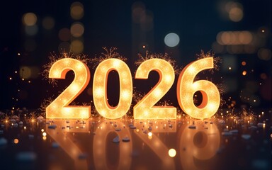 2026 New Year set, happy New Year 2026 number collection. High quality