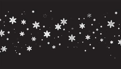 Naklejka premium Snow flakes vector background. 