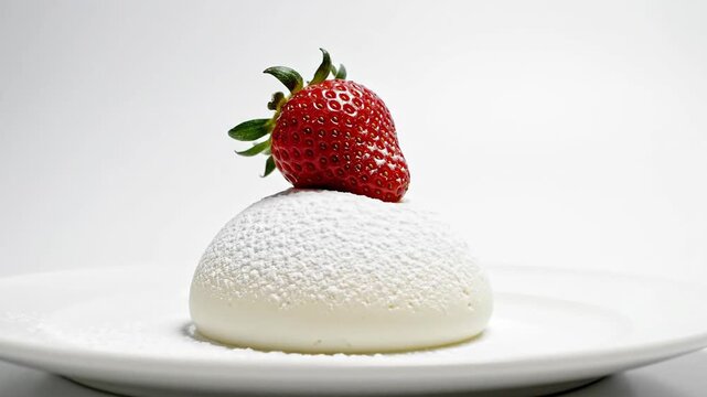 A Delightful Strawberry Dessert: A Sequence of Delicious Dessert Images and Freshness