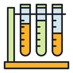 Test Tubes vector Science colored icon or symbol