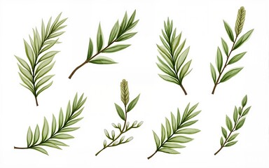 Fototapeta premium Green spruce branches with spruce cones in seamless pattern in realistic style as a symbol of new year,Christmas,holidays with fir branch.For decorating your cards,envelopes on white background