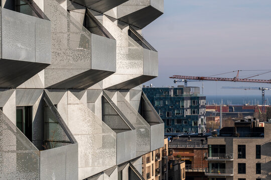 A strong contemporary architecture perspective in Nordhavn integrating modern design, housing, Copenhagen identity, city development and a refined commercial interpretation of the urban landscape