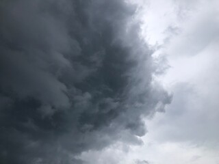 gllomy sky with dark gray clouds