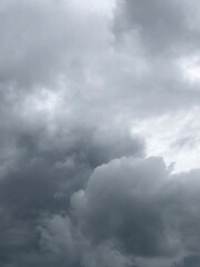 gllomy sky with dark gray clouds