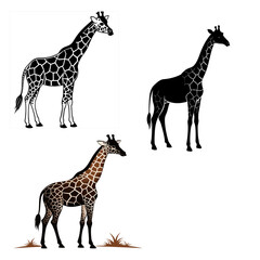 giraffe silhouette vector