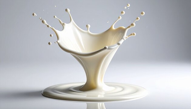 Creamy white liquid flowing down أ&cent;&acirc;&sbquo;&not;&acirc;&euro;&oelig; a visual element of milk dripping on a smooth surface