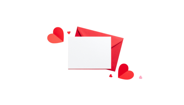 Illustration of a red heart symbol on a white background