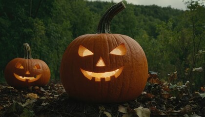 a sad pumpking crying on front the merror. 