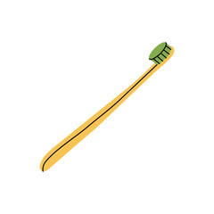 Bamboo toothbrush for eco dental care, clean tooth, fresh breath and daily oral hygiene