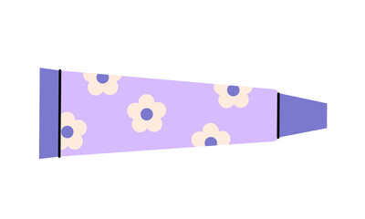 Toothpaste tube with floral design for clean tooth, fresh breath and gentle oral hygiene care