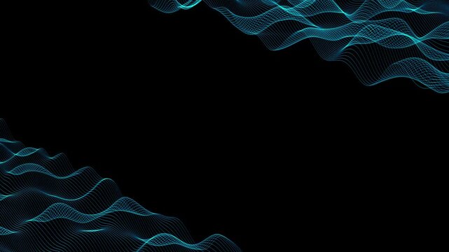 Abstract sound spectrum. Technical wave background.A pulsating data stream.