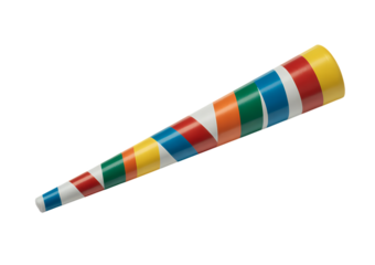 Colorful Party Horn Blower Isolated on White PNG