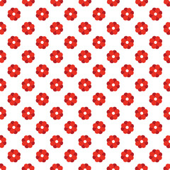 Red flower Leaves seamless floral pattern wallpaper plant spring summer textile wrapping paper prints texture illustration vector 