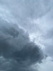 gllomy sky with dark gray clouds