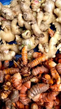 Turmeric and ginger are sold in supermarkets