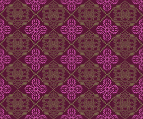 seamless damask pattern with geometric art 