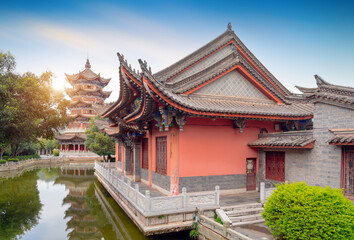 A small town inhabited by the Yi people, Chuxiong, Yunnan, China.