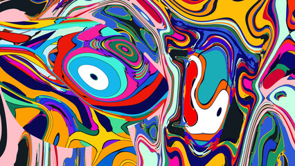 Abstract Fluid and liquid background with colorful splashes
