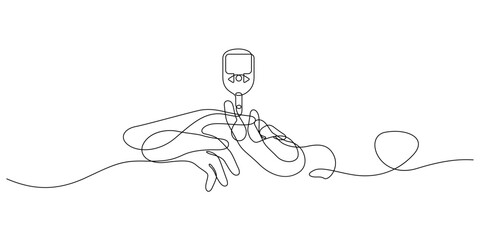 world diabetes day awareness one line drawing continuous handdrawn health care campaign