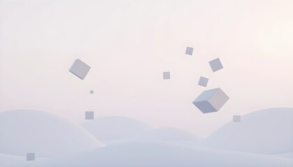 Soft Abstract Background Featuring Clean Light-Filled Geometric Panels