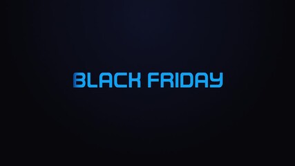 Exploding BLACK FRIDAY Typography Animation in blue and red