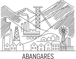 Abangares City Line Draw Simple Minimalist