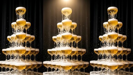 Champagne Towers - A Celebration of Elegance and Luxury.