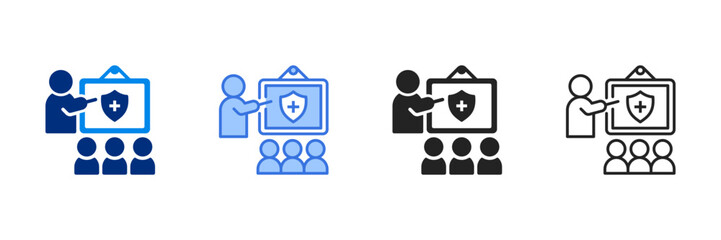 Hygiene Awareness Icon Set Multiple Style Vector Illustration 