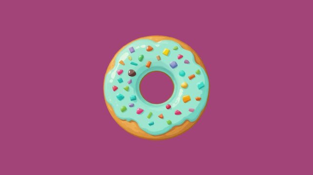 Dessert Food Vector Art Bundle: Four Different Donut Flavors