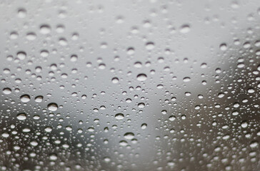 water drops on glass