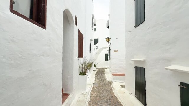 the white village of Binibeca, Menorca spain