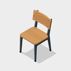 A stylish and minimalist wooden chair with a simple design, showcasing practicality and aesthetic appeal, ideal for modern interior decor and furniture designs.