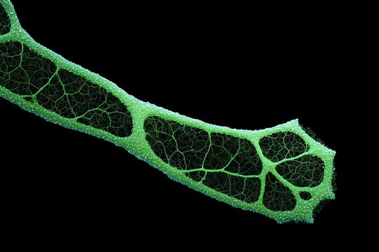 Ultra-clear image of lymphatic valve preventing backflow of lymph