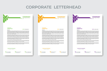 Modern business and corporate letterhead design 