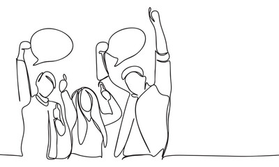 United Voices A Line Art Representation of Community Engagement