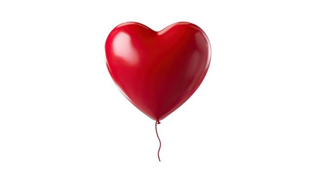 Red heart shaped balloon for love and Valentine's Day party celebration