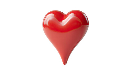Fototapeta premium Isolated red heart symbol for love and romance on a white background perfect for Valentine's Day design and wedding themes