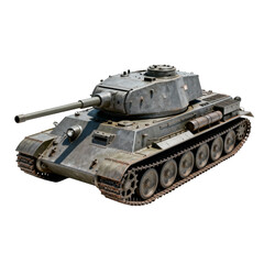 Obraz premium Military Tank Isolated on Transparent Background