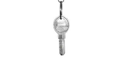 silver key on transparent background