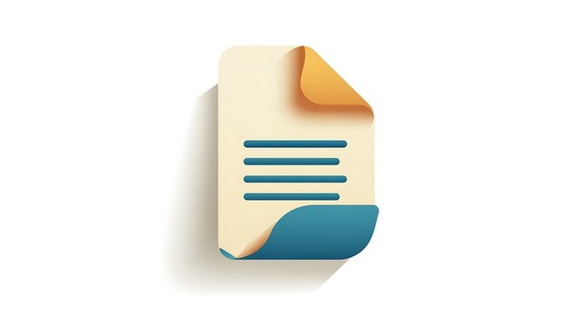 A PDF document note icon isolated on the white background 